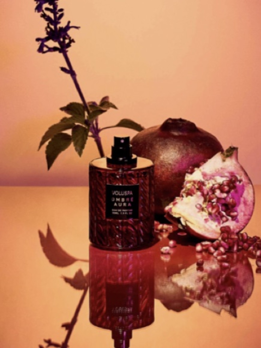 Voluspa Ombre Aura Fragrance in a Jewel Toned  Bottle